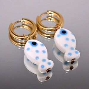 Fish hoop Earrings S1131
